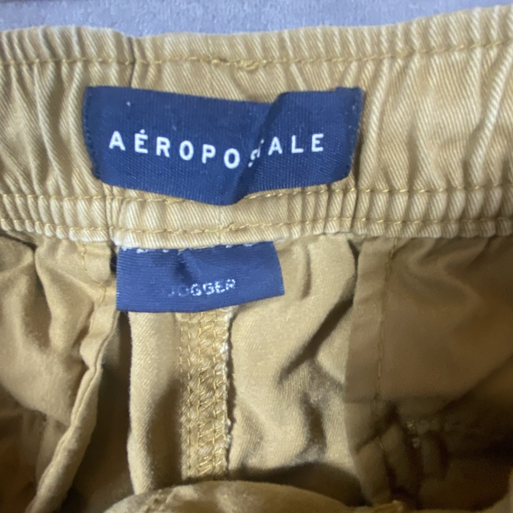 Aeropostale Joggers Medium Brown Pants Casual Drawstring Loose  Tapered 3 Pair - Picture 4 of 11